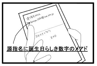 源氏名に誕生日らしき数字のメアド