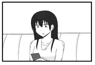 無言　名刺を見つめる