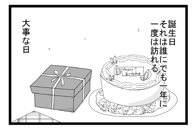 「誕生日それは誰にでも一年に一度は訪れる　大事な日」