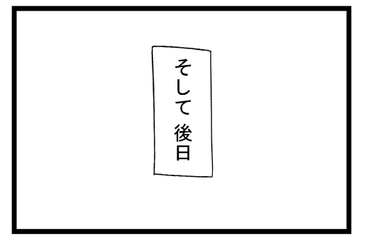 そして後日